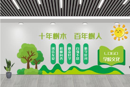 校園文化墻設計，不同的場合有不同的風格
